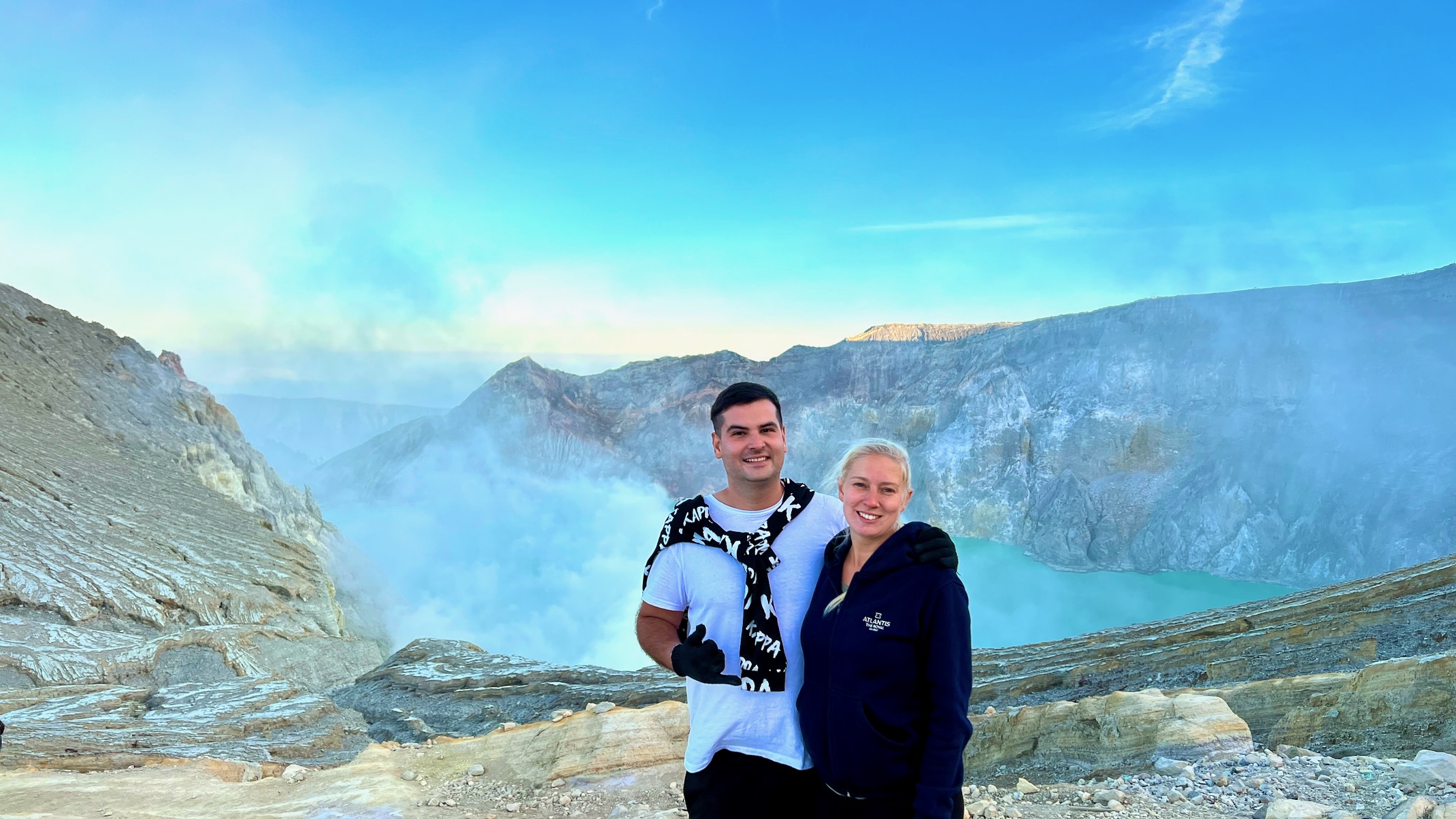 Couple Nomads in Ijen Mountain
